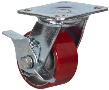 Колесо большегрузное поворотное  с тормозом 100 мм - SCpb 42