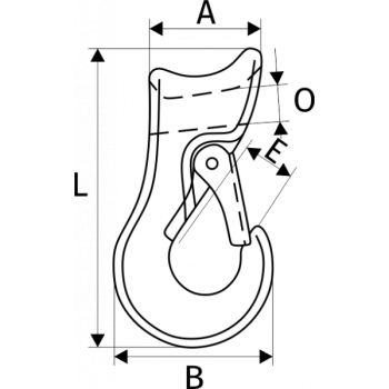 Крюк скользящий чокерный   1,6 т