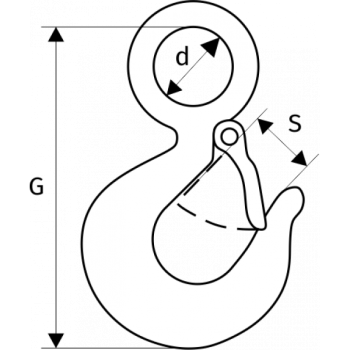 Крюк 320 А с защелкой 0,75 т