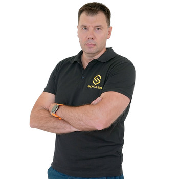 Рубашка поло мужская Schtaer черная, SCH-P-015XXL