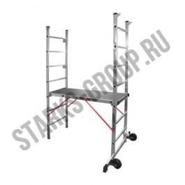 Лестница трехсекционная помост строительный алюминиевый