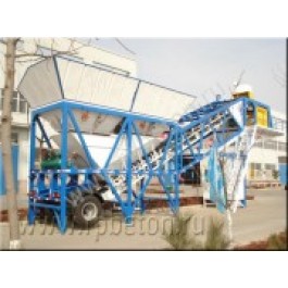 Мобильный бетонный завод YHZS 120 (транспортируемый)
