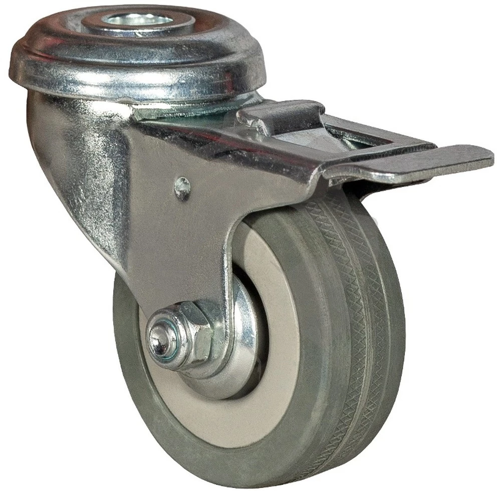 Колесо аппаратное с тормозом под болт М10 50 мм - SChgb 25