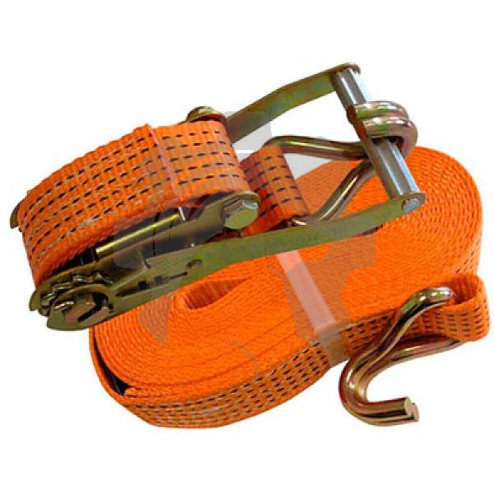 Ремень стяжной  0,4 / 0,8 тн, РС 10 м x 25 мм, полиэстер, с крюками, храповиком | СибТаль