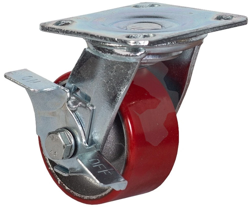 Колесо большегрузное поворотное  с тормозом 100 мм - SCpb 42