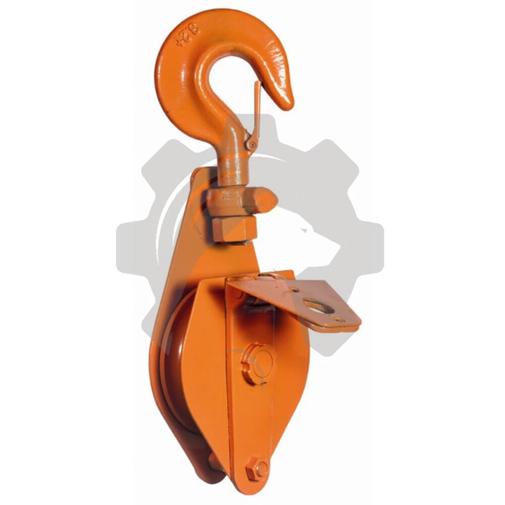 Блок шкивовый однорольный с крюком и откидной щекой Cибталь 1 т, D каната 7 - 11 мм, СибТаль