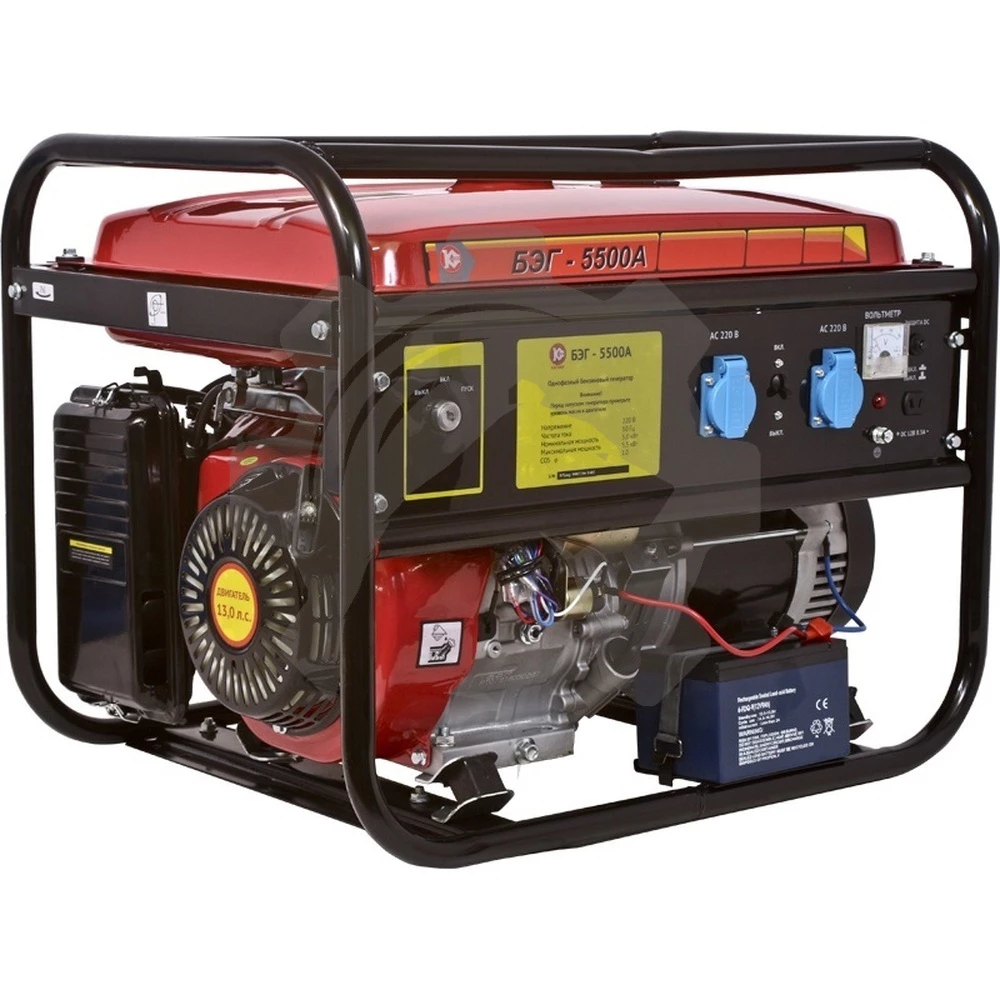 Электростанция бензиновая КАЛИБР БЭГ-5500А+стабилизатор АСН- 1500/1