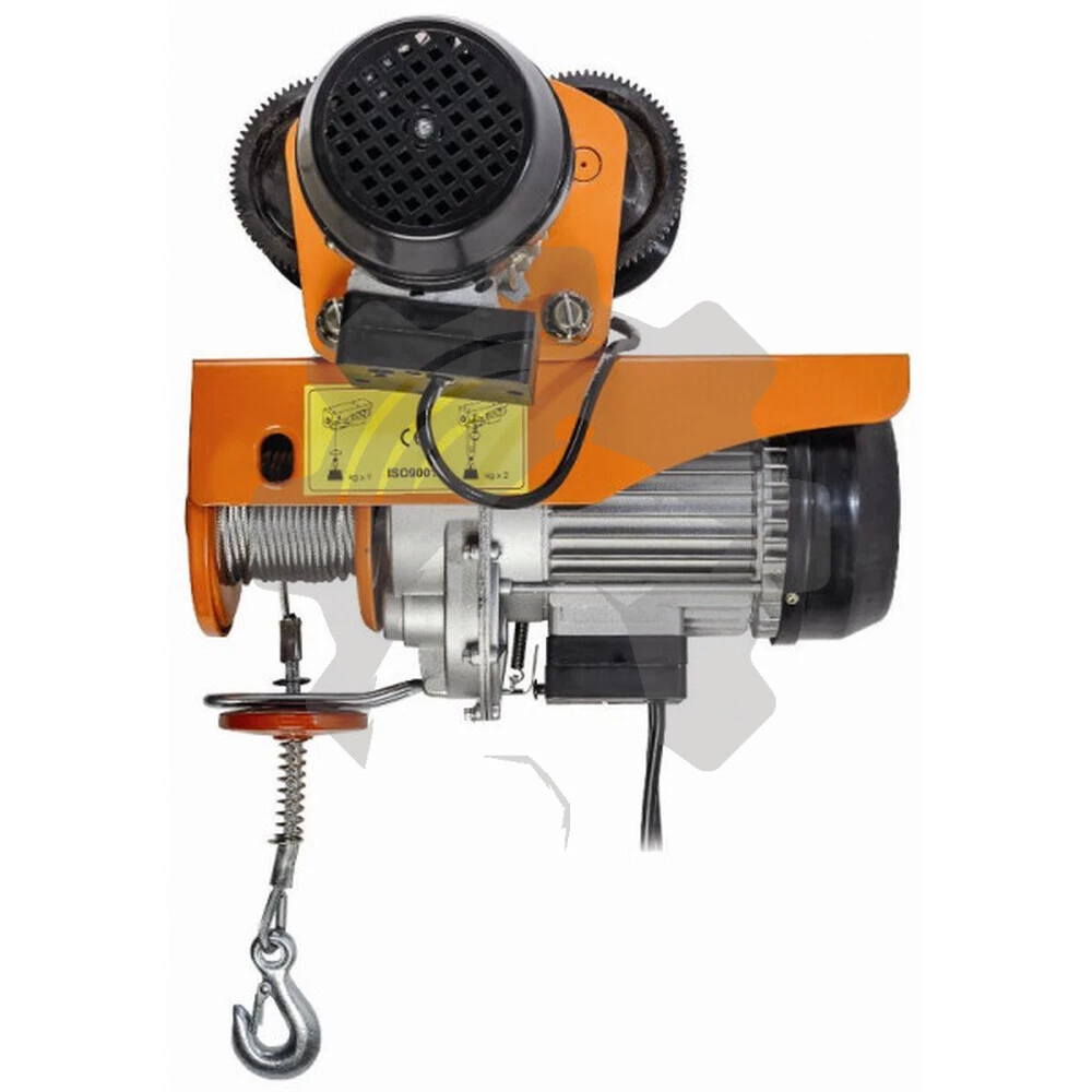 Мини таль электрическая с тележкой канатная 220 В передвижная 125 /250 кг - 12/6 м РА, Сибталь