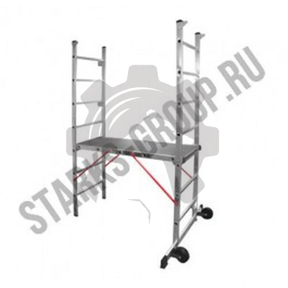 Лестница трехсекционная помост строительный алюминиевый