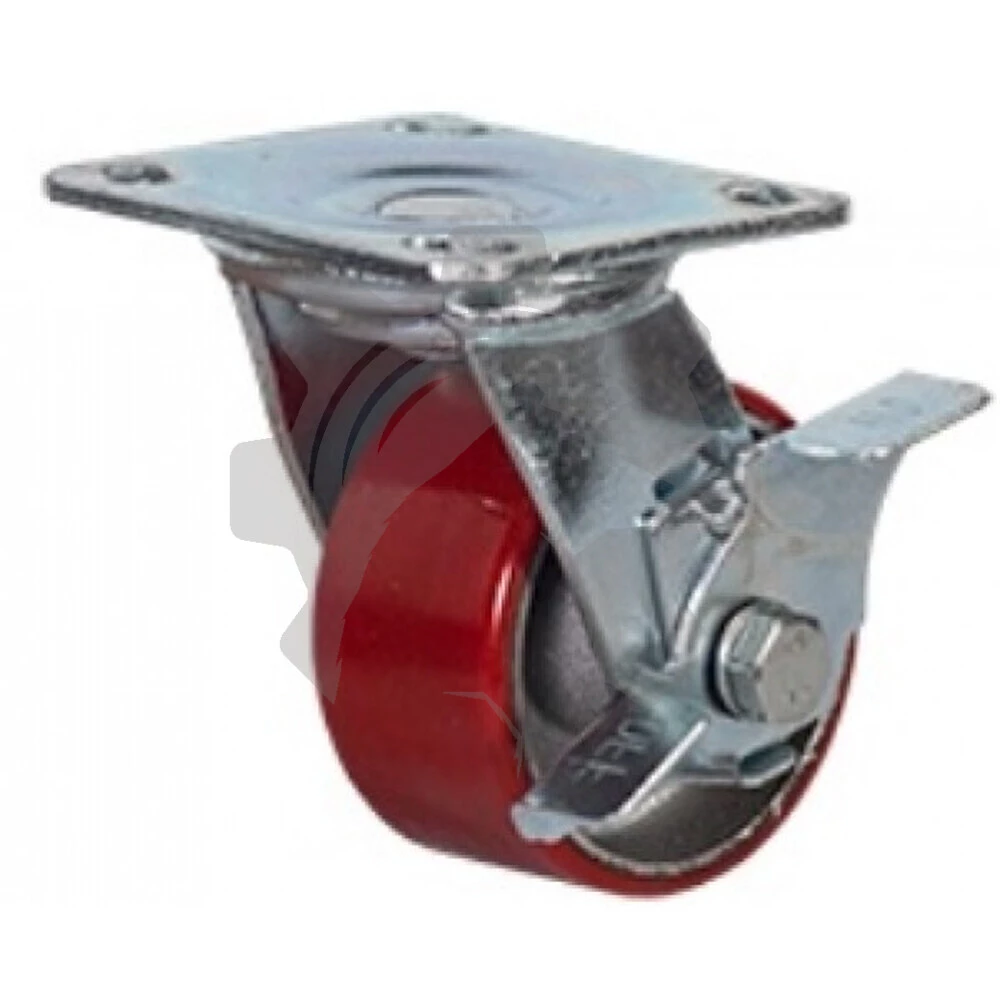 Колесо большегрузное поворотное  с тормозом 125 мм - SCpb 55