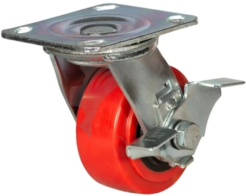 Колесо большегрузное поворотное  с тормозом 100 мм - SCpnb 42