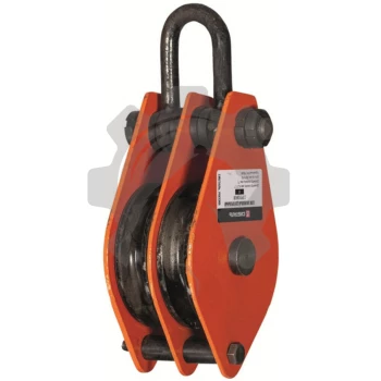Блок шкивовый двухрольный с проушиной 1 т, D каната 6 - 7 мм, СибТаль