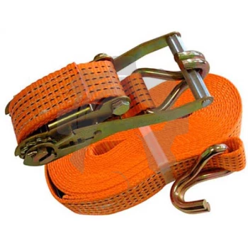 Ремень стяжной  0,4 / 0,8 тн, РС 10 м x 25 мм, полиэстер, с крюками, храповиком | СибТаль