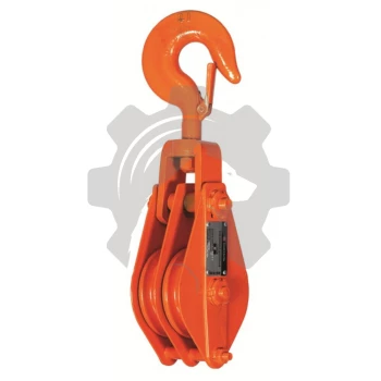 Блок шкивовый двухрольный с крюком 1 т, D каната 6 - 7 мм, СибТаль