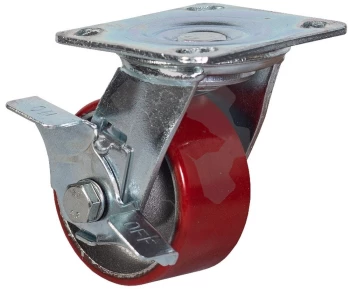 Колесо большегрузное поворотное  с тормозом 100 мм - SCpb 42