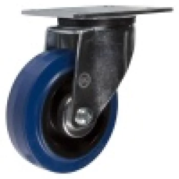 Колеса с эластичной синей резиной. Поворотные с площадкой