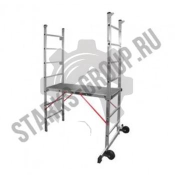 Лестница трехсекционная помост строительный алюминиевый