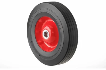 Колеса литые со стальным ободом и подшипником.